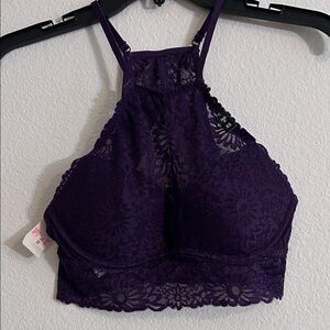 Pink Victoria secret Lace Halter Bralette - Purple